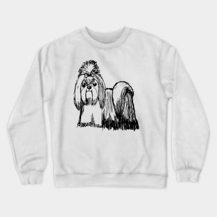 Shih Tzu Dog Sketch Crewneck Sweatshirt